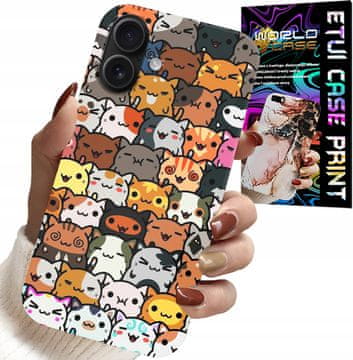 shumee OVITEK ZA IPHONE 16 PLUS - HRBTNA STRAN S POTISKOM Z LJUBKIMI MAČKAMI, MAČKE, OVITEK