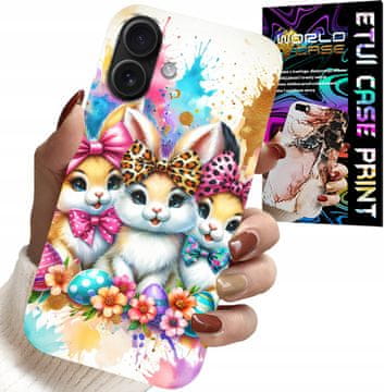 shumee OVITEK ZA IPHONE 16 PLUS - ZAJČKI, BOŽIČ, ZAJČEK, VELIKA NOČ