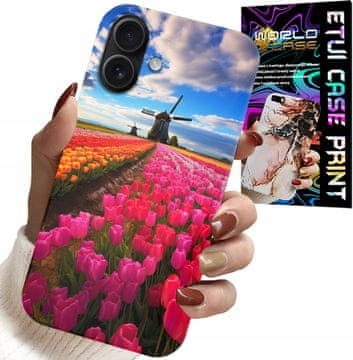 shumee OVITEK ZA IPHONE 16 PLUS - POLJE BARVITIH TULIPANOV, TULIPAN, OVITEK