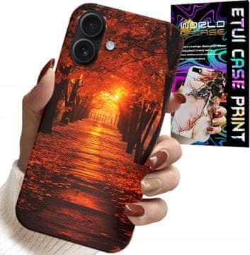 shumee OVITEK ZA IPHONE 16 PLUS - PARK, JESEN, PADAJOČE LISTE, HRBTNA STRAN