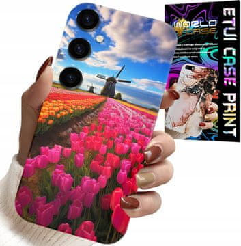 shumee OVITEK ZA SAMSUNG GALAXY M55 5G - POLJE BARVITIH TULIPANOV, TULIPAN, OVITEK