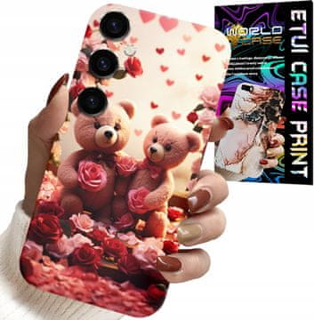 shumee OVITEK ZA SAMSUNG GALAXY A24 4G - OVITEK Z MEDVEDKI, LJUBIM TE, SRČKI IN ŠTEVILNIMI VZORCI