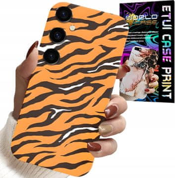 shumee OVITEK ZA SAMSUNG GALAXY M55 5G - ZADNJI POKROV S TIGROVIMI ČRTAMI + STEKLO