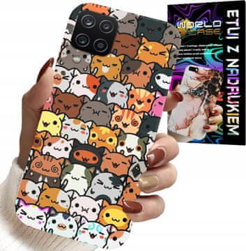 shumee OVITEK ZA SAMSUNG GALAXY A22 5G - NATIS NA HRBTNI STRANI Z LJUBKIMI MAČKAMI, MAČKE, OVITEK