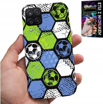 shumee OVITEK ZA SAMSUNG GALAXY A22 5G - VZORCI NA HRBTNI STRANI Z NOGOMETNO IGRO