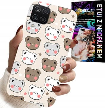 shumee OVITEK ZA SAMSUNG GALAXY A22 5G - VZORCI MEDVEDKOV ZA NAJMLAJE + STEKLO