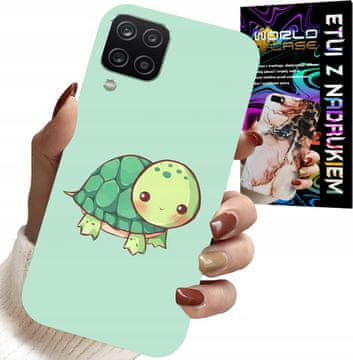 shumee OVITEK ZA SAMSUNG GALAXY A22 5G - LJUBKI VZORCI ŽELV ZA OTROKE + STEKLO