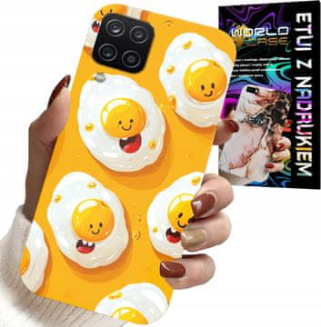 shumee OVITEK ZA SAMSUNG GALAXY A22 5G - OVITEK Z MOTIVIJO NASMEHANIH JAJC + FOLIJA