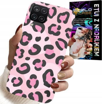 shumee OVITEK ZA SAMSUNG GALAXY A22 5G - ŽENSKI VZORCI ROZA LEOPARD PANTER