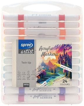 SPREE Flomaster šolski akrilni 1/24