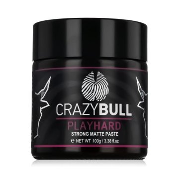 Crazy Bull Play Hard Strong Matte Paste pasta za oblikovanje las z močno fiksacijo in mat zaključkom za moške