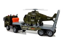 Lean-toys Vojaški komplet Tovornjak s helikopterjem