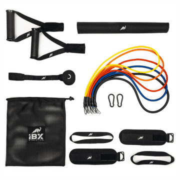 IBXathletics PREMIUM VADBENE ELASTIKE | 17 DELNI SET | Anti-Snap Varnostna Sredica | Sistem Varnega in Preprostega Vpenjanja (Loop-Hitch) | 100% Malezijski Latex | Za Vadbo Doma | Trening Moči