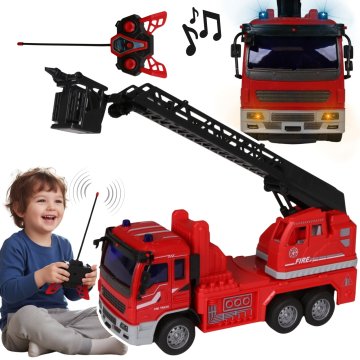 Mega Creative Daljinsko upravljana gasilska brigada, AVTO, gasilski avto z DALJINSKO UPRAVLJANJE, SVETLOBO IN ZVOK 3+ MEGA CREATIVE