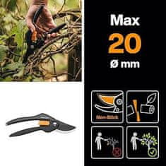 Fiskars SingleStep Bypass škarje za obrezovanje P26 črno-oranžne (1000567)