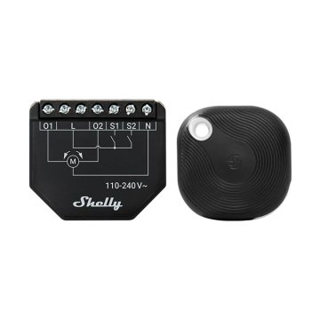 Shelly WiFi krmilnik za žaluzije/zaves Shelly Shutter + BLU Button Tough 1
