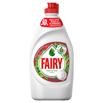 shumee Fairy Clean & Fresh Granatno jabolko - Tekočina za pomivanje posode, 450 ml - Moč in svežina