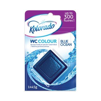 shumee Barvna kocka za straniščno školjko Kolorado, modra, 45 g - 300 splakovanj, vonj po morju