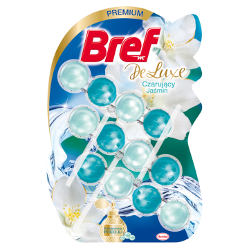 shumee Bref Deluxe obešalnik za stranišče - očarljiv jasmin, 3x50g - intenziven in dolgotrajen vonj