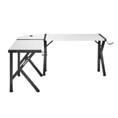 Huzaro Gaming miza Huzaro Hero 6.3, bela, kotna s karbonasto površino in dodatki za upravljanje kablov