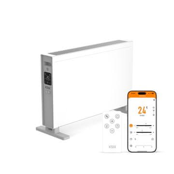 Ksix Blaze pametni električni konvekcijski grelnik, 2000 W, LED-zaslon, Tuya, bel
