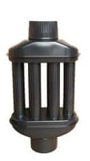 Žemini dimni radiator, 0,55m - FI 120mm, črn