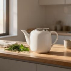 Küchenprofi Čajnik za poparke London 1,5l / bel / keramika, inox