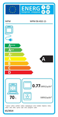 MPM Štedilnik prostostoječ -96-KGE-15, 90cm, 4x plin+1x elek., beli