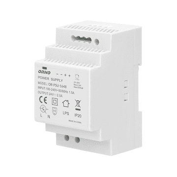 shumee ORNO NAPAJALNIK ZA DIN LETEV 24VDC 25A60W 3 MODULI