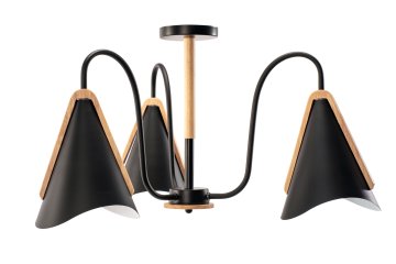 Toolight Skandinavska trikraka stropna svetilka APP605-3C Črna