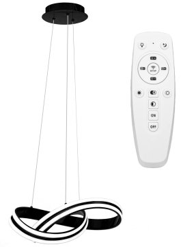 Toolight Sodobna stropna svetilka LED + PILOT APP817-CP Black