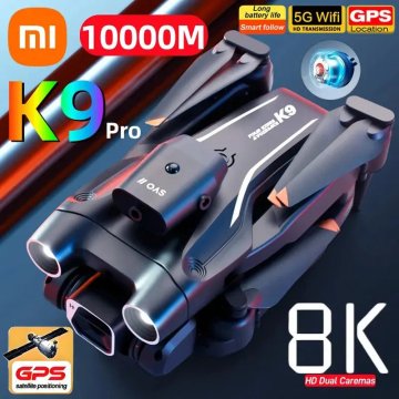 KJB Dron Xiaomi K9 Pro 8K z dvojno kamero: Profesionalna zračna fotografija z izogibanjem oviram in GPS-om