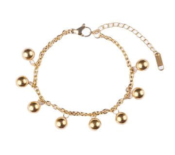 Marc Malone Ujemajoča se pozlačena zapestnica z obeski Velin MCB250376G