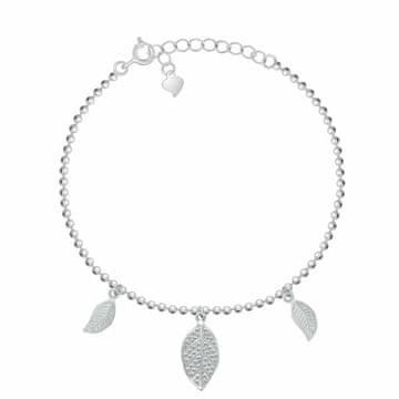 Brilio Silver Očarljiva srebrna zapestnica z listi BRC248W