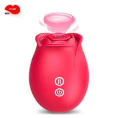 KJB  VelvetBloom Rose Vibrator | USB-polnilna igračka za sesanje klitorisa s tehnologijo Air-Pulse