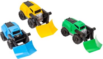 Traktor s plugom 28 cm, prosto gibljiv - mešanica barv (modra, rumena, zelena)