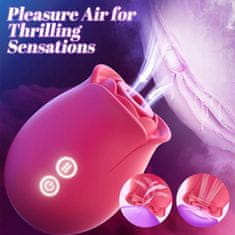 KJB  VelvetBloom Rose Vibrator | USB-polnilna igračka za sesanje klitorisa s tehnologijo Air-Pulse