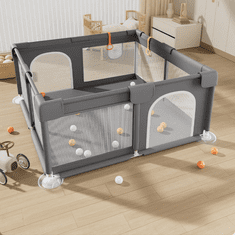 Tavalax Otroški igralni ogradek, Siva, 180x200 cm