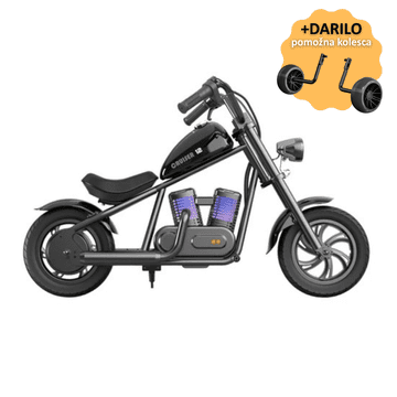 HYPER GOGO Cruiser 12 PLUS Električni motor za otroke - Črn