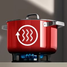 WMF Fusiontec Mineral Pro 4-delni set posode, 16/16/20/24 cm, stekleni pokrovi, rdeč (519585290)