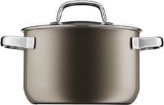 WMF Fusiontec Mineral Pro 4-delni set posode, 16/16/20/24 cm, stekleni pokrovi, temno bronast (514875290)