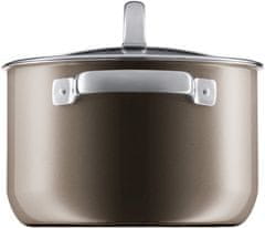 WMF Fusiontec Mineral Pro 4-delni set posode, 16/16/20/24 cm, stekleni pokrovi, temno bronast (514875290)