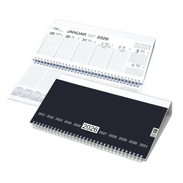 Koledar namizni ležeči moder 2026