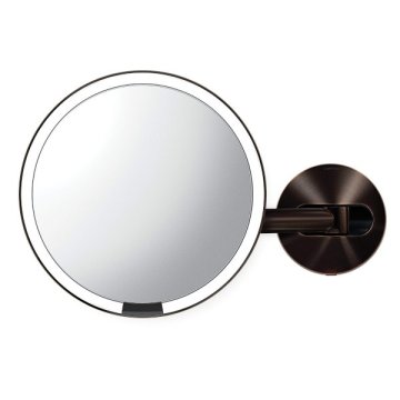 Simplehuman Stensko kozmetično ogledalo s senzorjem Dark Bronze