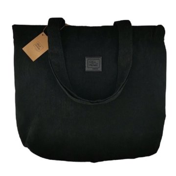 PIGO Vrečka corduroy z ročajem - črna