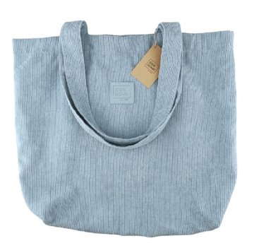 PIGO Vrečka corduroy z ročajem - sv.modra