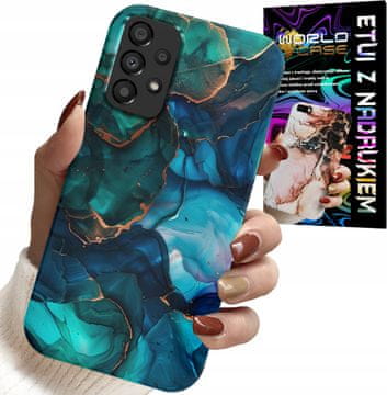 shumee OVITEK ZA SAMSUNG GALAXY A23 5G - MODRO-ZELEN MARMORNI VZOREC NA HRBTNI STRANI