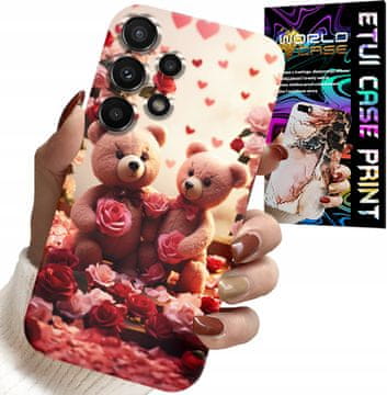 shumee OVITEK ZA SAMSUNG GALAXY A13 4G - OVITEK Z MEDVEDKI, LJUBIM TE, SRČKI IN ŠTEVILNIMI VZORCI