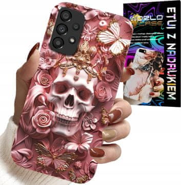 shumee OVITEK ZA SAMSUNG GALAXY A23 5G - ŽENSTVENO, MODNI VZORCI, LOBANJA Z VRTNICAMI