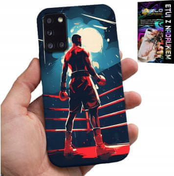 shumee OVITEK ZA SAMSUNG GALAXY A31 - BOKS, BORILNI ŠPORTI, VZORCI BOKSARCEV + STEKLO